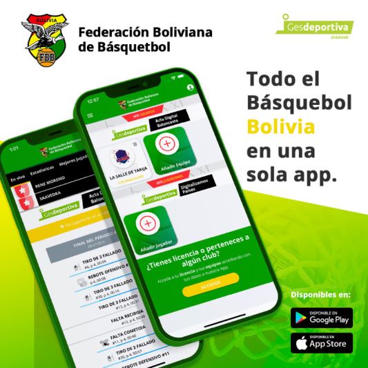 Ya está disponible la nueva App Pasión FBB donde tendremos todo el basket de Bolivia