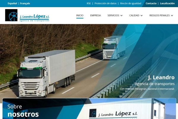 Nueva web para Transportes J Leandro