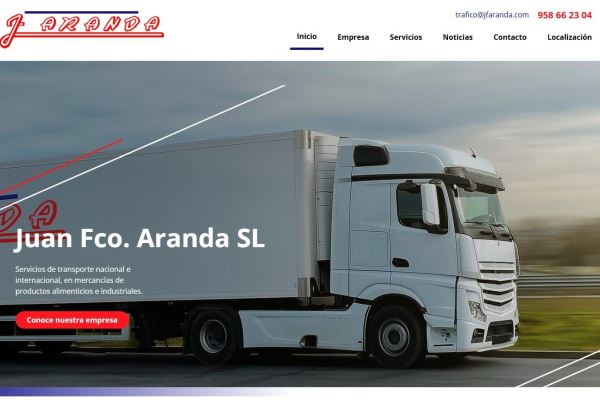 Nueva web para Transportes J Aranda