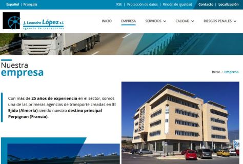 Nueva web para Transportes J Leandro